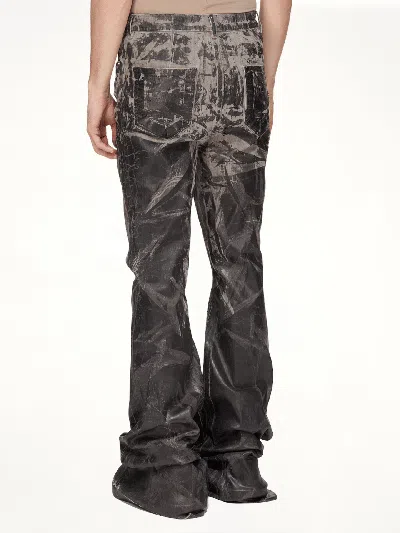Rick Owens Drkshdw Drkshdw By Rick Owens Distressed Black Flared Denim Pants With Five-pocket Design In Black