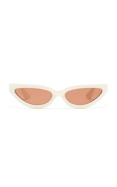 Port Tanger Fanna Cay-eye Acetate Sunglasses In White