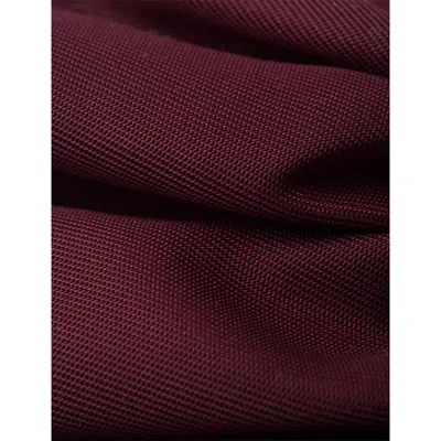 Prada Womens Burgundy Re-nylon Logo-plaque Woven Scrunch
