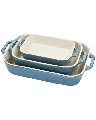 Staub Ceramic 3 Piece Rectangular Baking Dish Set