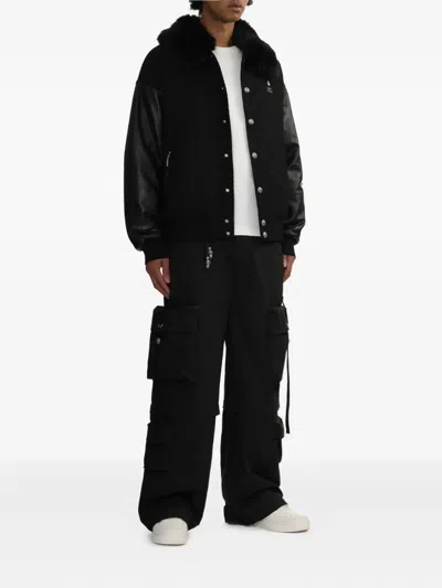 Bape Trimmed-collar Bomber Jacket In Black