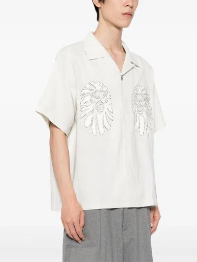 Bape Stud-embellished Shirt In White