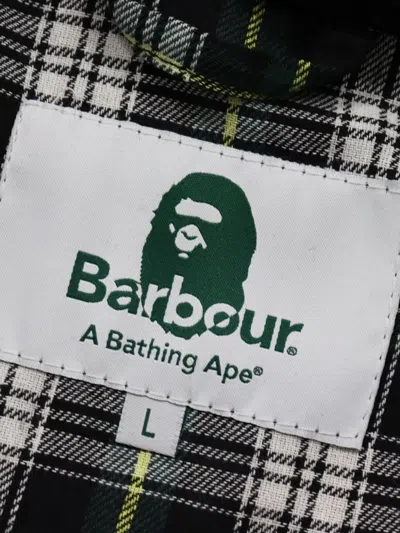 A Bathing Ape Camouflage-patterned Buttoned Jacket In Green