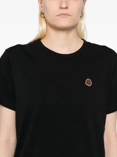 Fingercroxx Embroidered-logo Patch T-shirt In Black