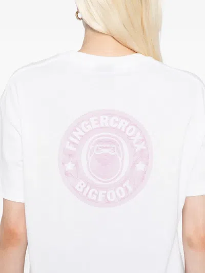 Fingercroxx Logo-patch T-shirt In White
