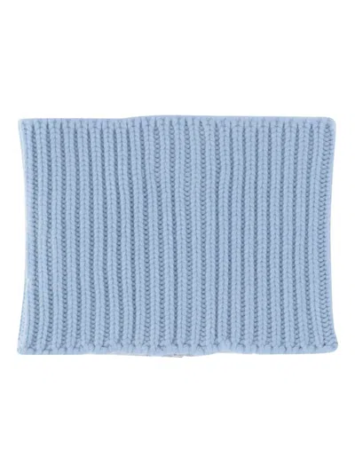 Sa Su Phi Cashmere Knit Cashmere Collar Scarf In Blue