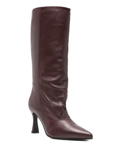 Evaluna 85mm Pointed-toe Boots In Red