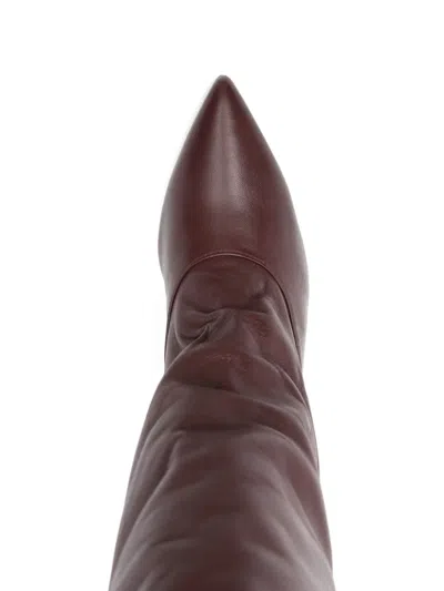 Evaluna 85mm Pointed-toe Boots In Red