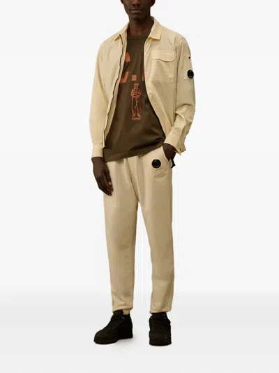 C.p. Company Green Crewneck Graphic T-shirt In Brown