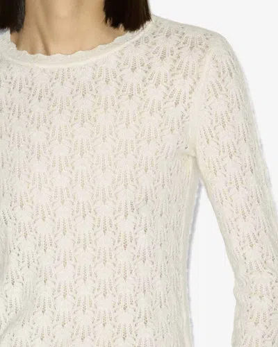 Isabel Marant Étoile Obeline Perforated Alpaca Blend Sweater In Neutral