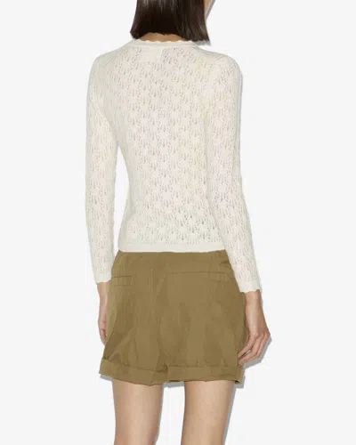 Isabel Marant Étoile Obeline Perforated Alpaca Blend Sweater In Neutral