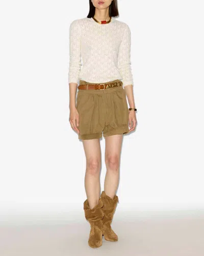 Isabel Marant Étoile Obeline Perforated Alpaca Blend Sweater In Neutral