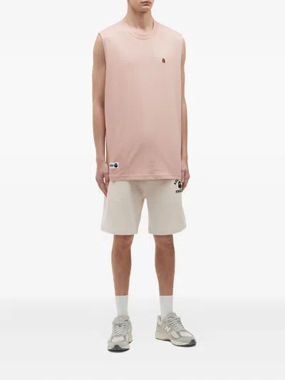 Fingercroxx Logo-print Drawstring Shorts In Neutral