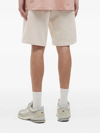 Fingercroxx Logo-print Drawstring Shorts In Neutral