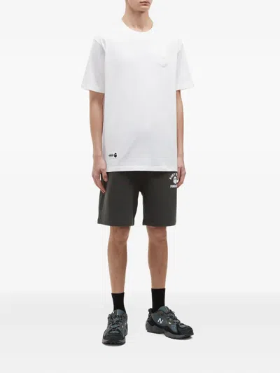 Fingercroxx Logo-print Drawstring Track Shorts In Gray