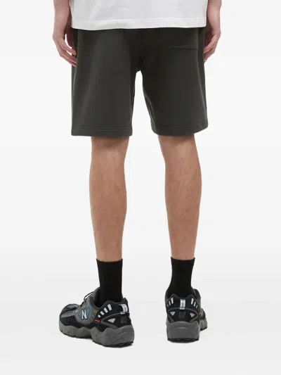Fingercroxx Logo-print Drawstring Track Shorts In Gray