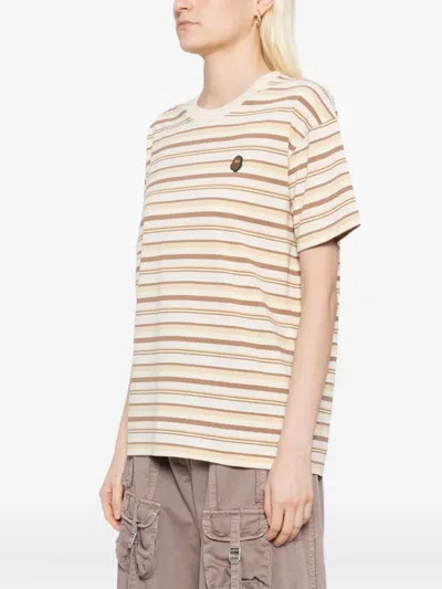 Fingercroxx Horizontal-striped T-shirt In Neutral
