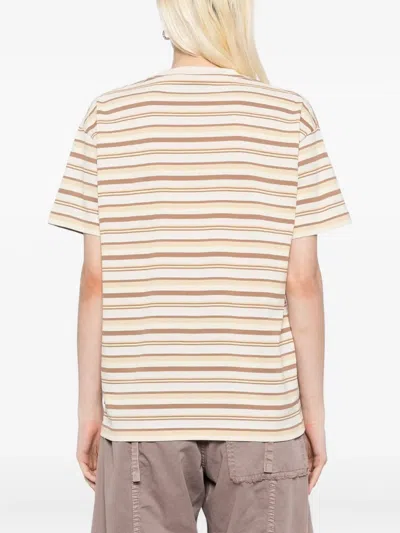 Fingercroxx Horizontal-striped T-shirt In Neutral