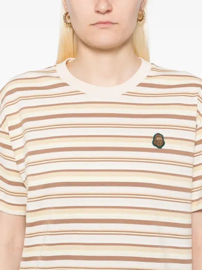 Fingercroxx Horizontal-striped T-shirt In Neutral