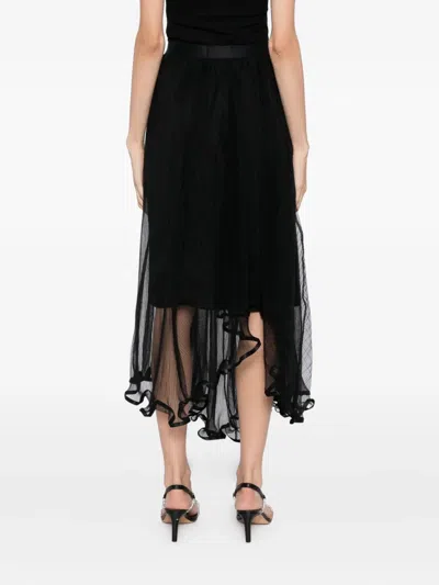 Jnby Pleated A-shaped Skirt In Black