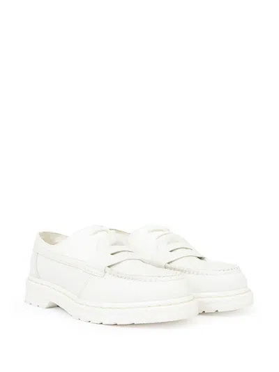 Mm6 Maison Margiela X Dr. Martens Leather Moccasin Loafers In White