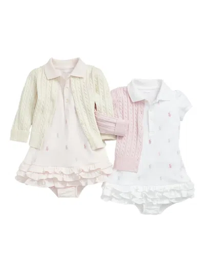 Polo Ralph Lauren Ralph Lauren Ruffled Polo Dress & Bloomer In Pink