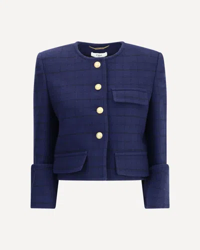 Chloé Gucci Gg Crystal Chenille Jumpsuit In Blue