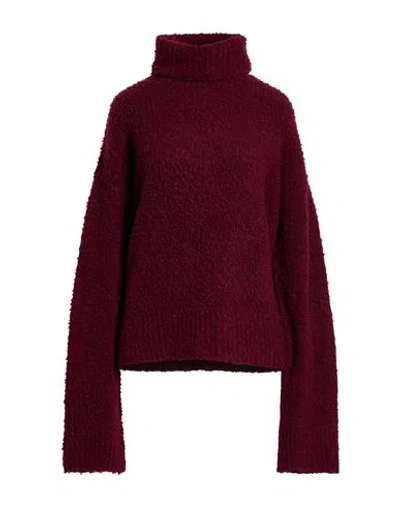 Uma Wang Woman Turtleneck Burgundy Size L Polyamide, Alpaca Wool, Wool In Burgundy