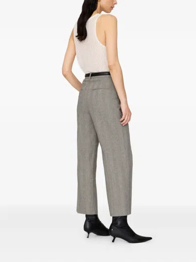 Anine Bing Belen Pants In Grey Polyester In Gray