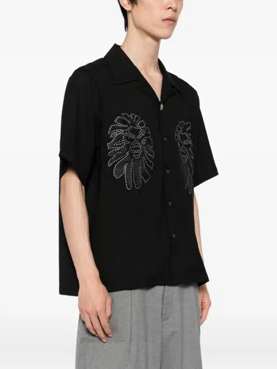 Bape Stud-embellished Shirt In Black