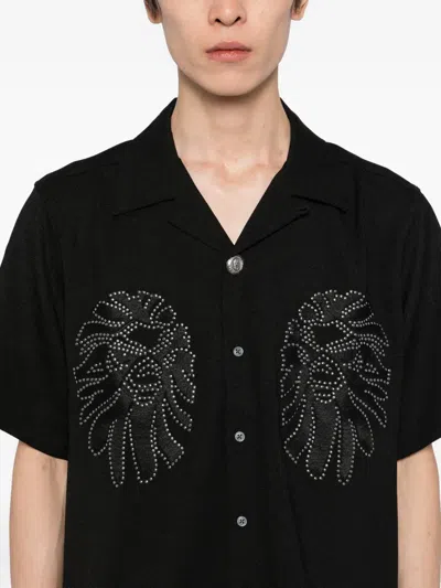 Bape Stud-embellished Shirt In Black