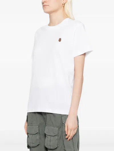 Fingercroxx Embroidered-logo Patch T-shirt In White