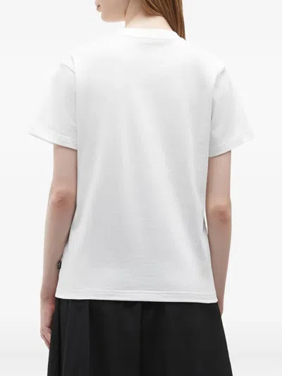Fingercroxx Embroidered-patch T-shirt In White