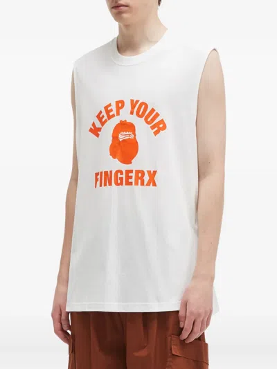 Fingercroxx Graphic Print Vest In Gray