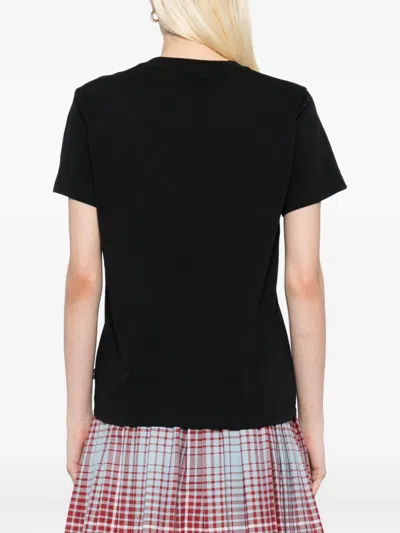 Fingercroxx Embroidered-logo Patch T-shirt In Black