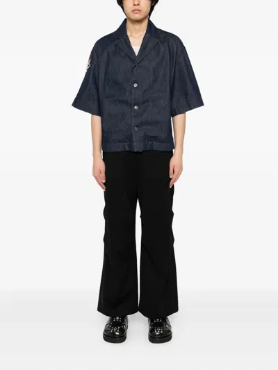 Croquis Wide-leg Cargo Trousers In Black