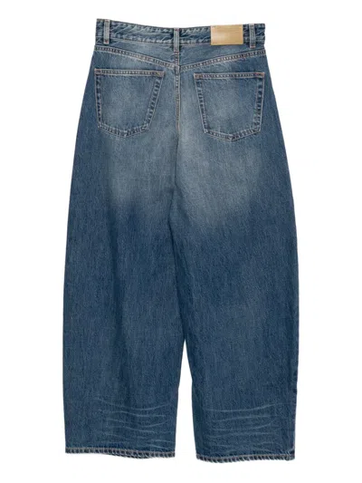 Jnby Wide-leg Rolled-edge Jeans In Blue