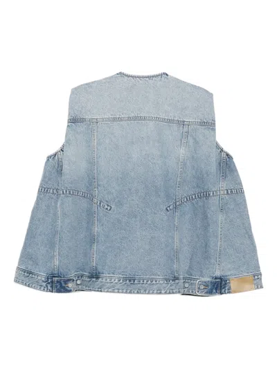 Jnby Oversized Midi Vest In Blue