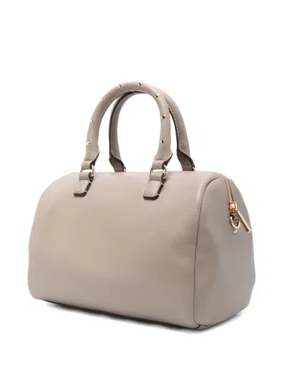 Liu •jo Cross-body Satchel Featuring Studded Handles In Neutral