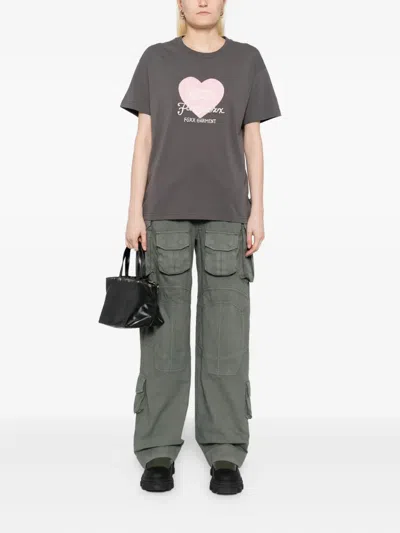 Fingercroxx Heart Patch T-shirt In Brown
