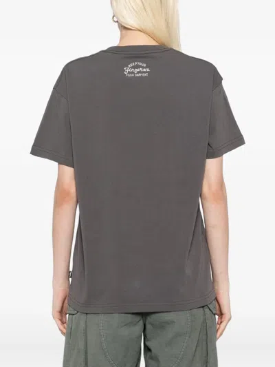 Fingercroxx Heart Patch T-shirt In Brown