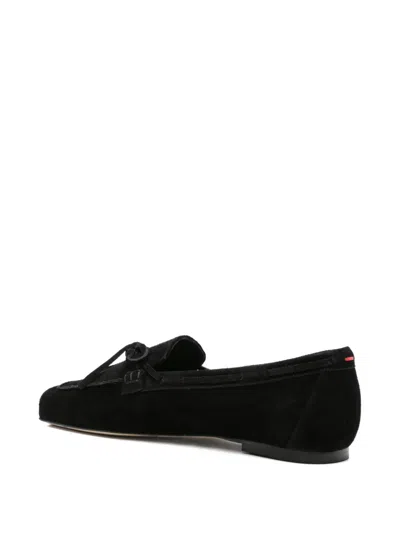 Aeyde Jasper Calf Suede Boat Loafers In Black