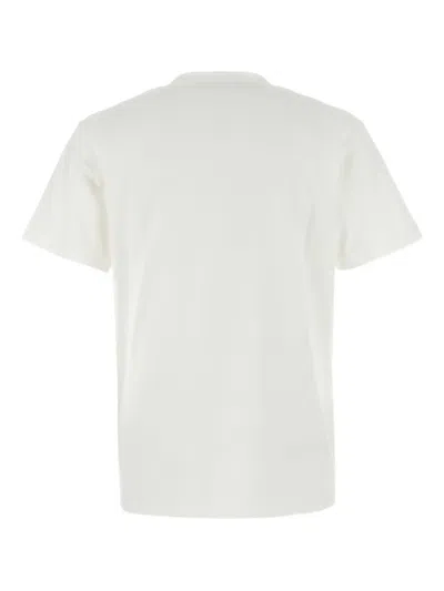 Stone Island White Cotton T-shirt With Logo Patch