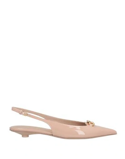 Valentino Garavani Slingback-pumps The Bold Edition Vlogo Signature In Beige