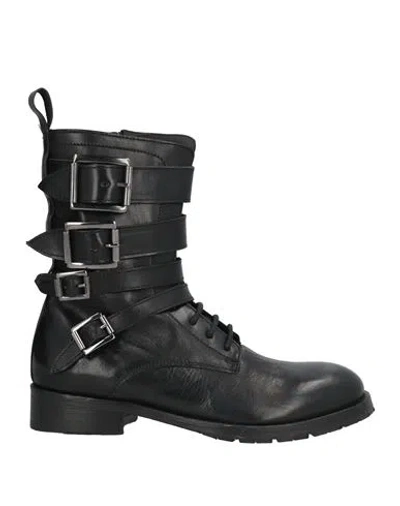 Jp/david Woman Ankle Boots Black Size 8 Leather