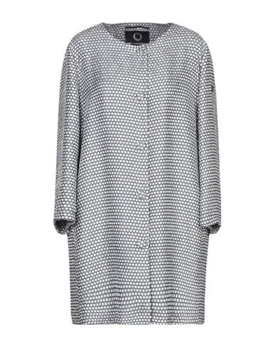 Up To Be Woman Overcoat & Trench Coat Midnight Blue Size 10 Polyester In White