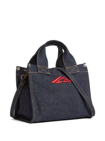Dsquared2 Denim Tote Bag In Blue