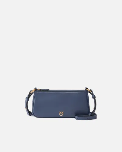 Pinko "half Moon " Mini Baguette In Blue