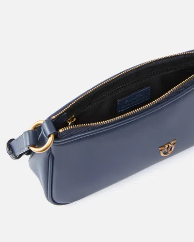 Pinko "half Moon " Mini Baguette In Blue