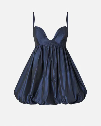Pinko Sweetheart-neckline Puffball Dress In Blue